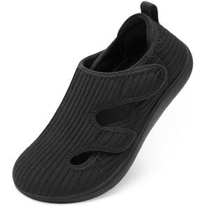 Women's Size 8.5 Slip-On Comfort Casual Shoe Black Minimalist Diabetic
